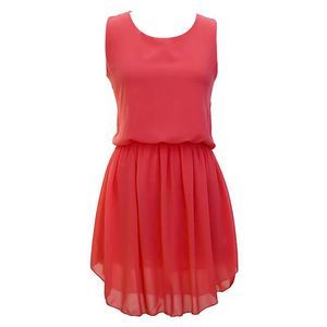 Crepe Chiffon Sheer Bloused Layered Mini Dress